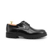 Zwarte Leren Veterschoenen Duca di Morrone , Black , Heren