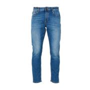 Stretch Denim Jeans Tapered Fit PT Torino , Blue , Heren