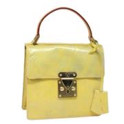 Pre-owned Leather handbags Louis Vuitton Vintage , Yellow , Dames