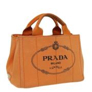 Pre-owned Canvas handbags Prada Vintage , Orange , Dames