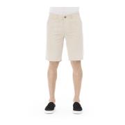 Bermuda Shorts met Rits- en Knoopsluiting Baldinini , Beige , Heren