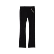 Bootcut Broek met Afneembare Ketting Liu Jo , Black , Dames