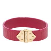 Pre-owned Leather bracelets Louis Vuitton Vintage , Red , Dames