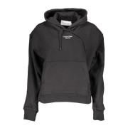 Zwarte hoodie met logo-applicatie Calvin Klein , Black , Dames