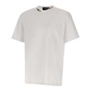 Witte Katoenen T-shirt met Logo Dsquared2 , White , Heren