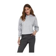 Comfortabele Hoodie Only , Gray , Dames