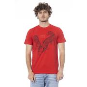 Logo Print Korte Mouw T-shirt Cavalli Class , Red , Heren