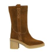 Casual Camel Suède Dameslaars Alpe , Brown , Dames