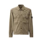 Grijze Corduroy Overhemd Fw24 C.p. Company , Gray , Heren