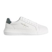 Witte Casual Leren Sneakers Calvin Klein Jeans , White , Heren