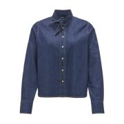 Elegante Farilla Blouse met Lange Mouwen Opus , Blue , Dames