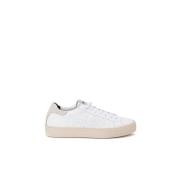 Witte Leren Sneakers Vrouwen Casual P448 , White , Dames