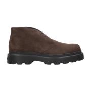 Suède Veterschoenen Enkellaarsjes Tod's , Brown , Heren