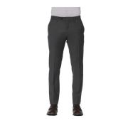 Stijlvolle Broek met Knoop- en Ritssluiting Trussardi , Gray , Heren