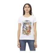 Korte Mouw Ronde Hals T-shirt Trussardi , White , Dames