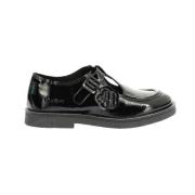 Comfortabele Leren Damesschoenen Kickers , Black , Dames