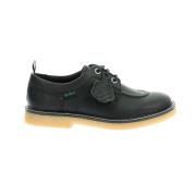 Stijlvolle Leren Derby Schoenen Kickers , Black , Dames