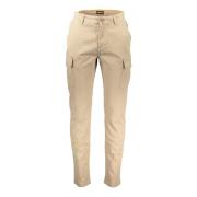 Beige Herenbroek 4 Zakken Rits Napapijri , Beige , Heren