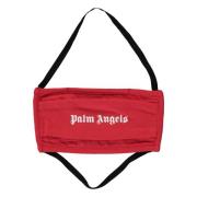 Logo Geribbelde Rand Masker Palm Angels , Red , Heren