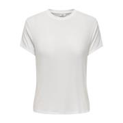 Dames Ronde Hals T-Shirt Jacqueline de Yong , White , Dames