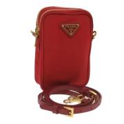 Pre-owned Nylon pouches Prada Vintage , Red , Dames