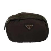 Pre-owned Nylon pouches Prada Vintage , Brown , Dames