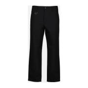 Katoenen Straight Cut Broek Moncler , Black , Heren