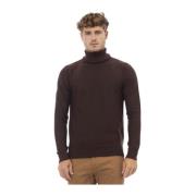 Dolcevita Sweater Lange Mouw Geribbelde Kraag Alpha Studio , Brown , H...