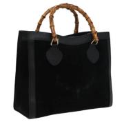 Pre-owned Suede handbags Gucci Vintage , Black , Dames