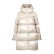 Luxe Zijdeachtige Donsjas Herno , Beige , Dames