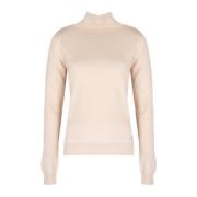 Elegante Aansluitende Trui met Strass Liu Jo , Beige , Dames