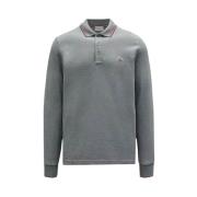 Lange Mouw Polo in Tijdloos Design Moncler , Gray , Heren