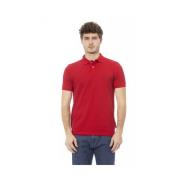 Rode Polo Shirt met Borduursel Baldinini , Red , Heren