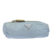 Pre-owned Nylon pouches Prada Vintage , Blue , Dames