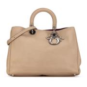 Pre-owned Leather handbags Dior Vintage , Beige , Dames