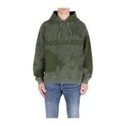 Militair Groene Urban Hoodie Dsquared2 , Green , Heren