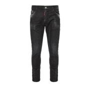 Slim-Fit Biker Jeans Dsquared2 , Black , Heren