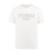 Witte textiel T-shirt voor mannen Guess , White , Heren