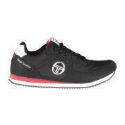 Sportieve Vetersneakers Zwart Geborduurd Logo Sergio Tacchini , Black ...