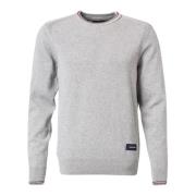 Heren Logo Label Katoenen T-shirt Tommy Hilfiger , Gray , Heren