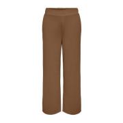 Wijde broek voor vrouwen Only , Brown , Dames