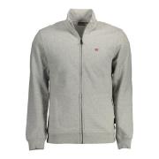 Hoodie met rits Grijs Lange mouw Napapijri , Gray , Heren