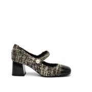 Tweed Pumps Roberto Festa , Black , Dames