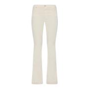 Velvet Flared Jeans High Waist Ali 7 For All Mankind , Beige , Dames