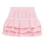 Bow Pointelle Mini Rok Loveshackfancy , Pink , Dames