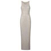 Sprankelende Maxi Jurk Self Portrait , Beige , Dames