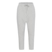 Relaxed Fit Sweatpants Lichtgrijs Melange Cream , Gray , Dames