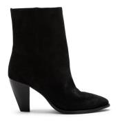 Unieke Cone Heel Enkellaarzen Carmens , Black , Dames