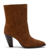 Unieke Cone Heel Enkellaarzen Carmens , Brown , Dames