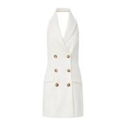 Moderne Blazer Jurk met Halternek Veronica Beard , White , Dames